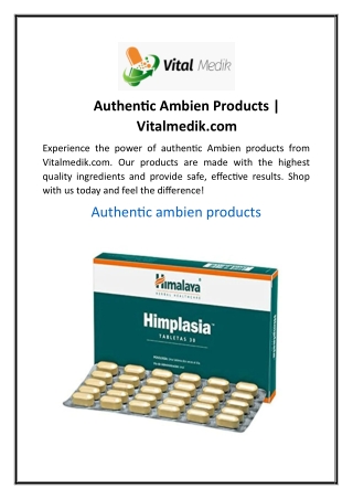 Authentic Ambien Products | Vitalmedik.com