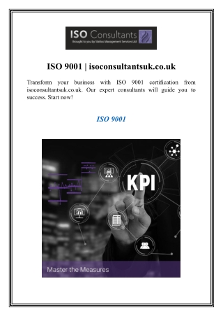 ISO 9001  isoconsultantsuk.co.uk