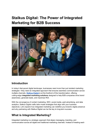 Integrated Marketing