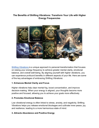 The Benefits of Shifting Vibrations_ Transform Your Life with Higher Energy Frequencies