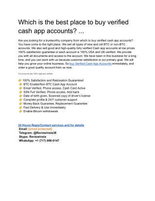 Get Ready for How to Buy Verified Cash App Accounts in ...