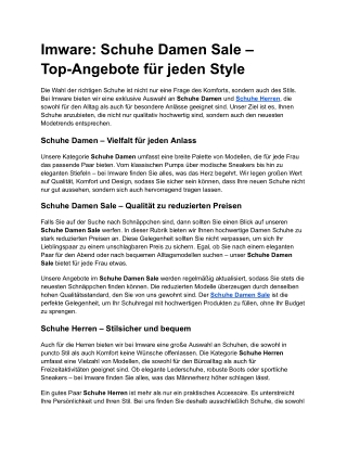 Imware_ Schuhe Damen Sale – Top-Angebote für jeden Style