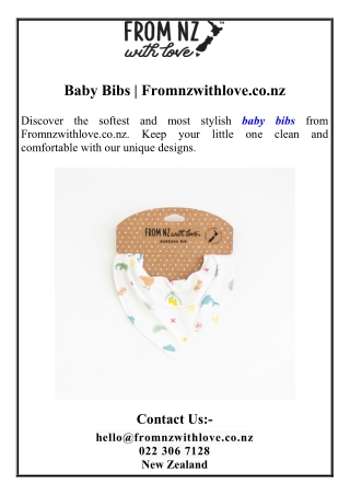 Baby Bibs | Fromnzwithlove.co.nz