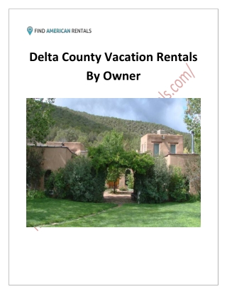 Delta County Vacation Rentals By Owner