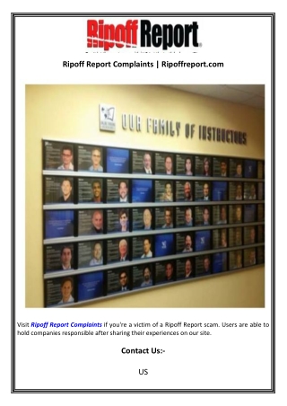 Ripoff Report Complaints  Ripoffreport.com