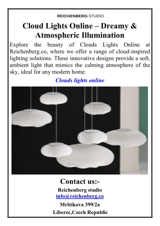 Cloud Lights Online Dreamy & Atmospheric Illumination