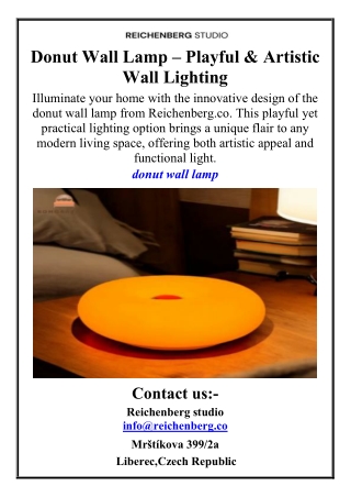 Donut Wall Lamp Playful & Artistic Wall Lighting1