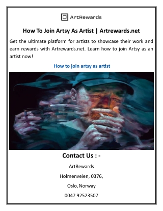 How To Join Artsy As Artist  Artrewards.net
