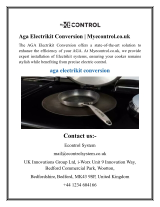 Aga Electrikit Conversion  Myecontrol.co.uk