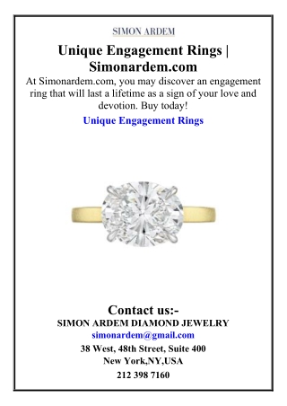 Unique Engagement Rings Simonardem.com