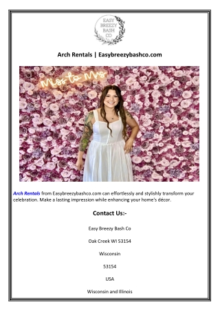 Arch Rentals  Easybreezybashco.com