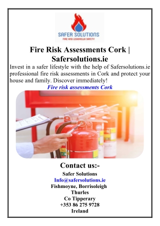 Fire Risk Assessments Cork  Safersolutions.ie