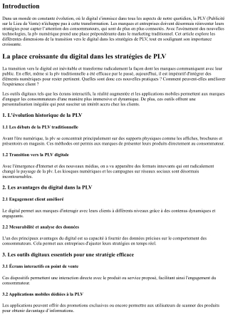 La place croissante du digital dans les stratégies de PLV