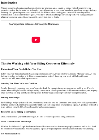 Tips for Working with Your Siding Contractor Effectively