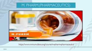 M. PHARM.(PHARMACEUTICS)