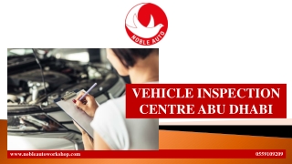 VEHICLE INSPECTION CENTRE ABU DHABI