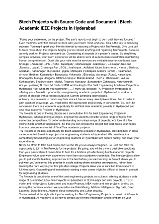 Btech Projects with Source Code and Document _ Btech Academic IEEE Projects in Hyderabad