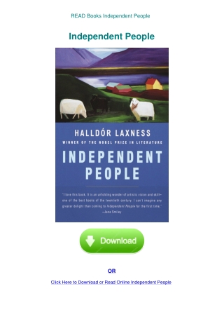 READ Books Independent People