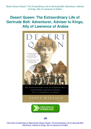 Books Desert Queen The Extraordinary Life of Gertrude Bell Adventurer  Adviser to Kings  Ally of Law