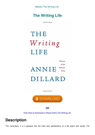 eBooks The Writing Life