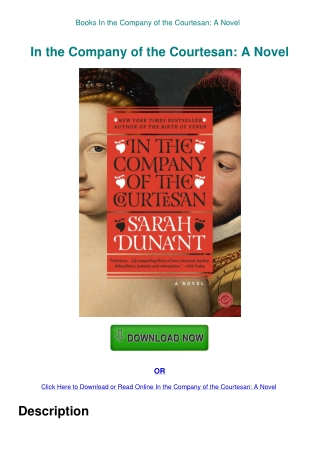 Books In the Company of the Courtesan A Novel