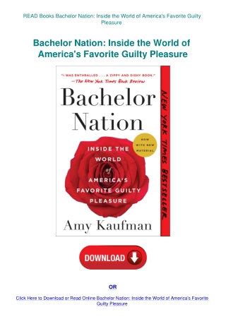 READ Books Bachelor Nation Inside the World of America's Favorite Guilty Pleasure