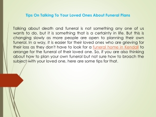 Tips On Talking To Your Loved Ones About Funeral Plans