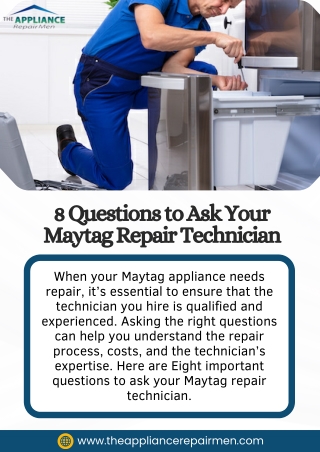 Expert  Maytag Repair Service Near You - The Appliance Repairmen