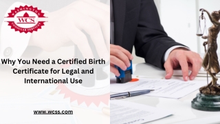 Why You Need a Certified Birth Certificate for Legal and International Use