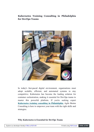 Kubernetes Training Consulting in Philadelphia