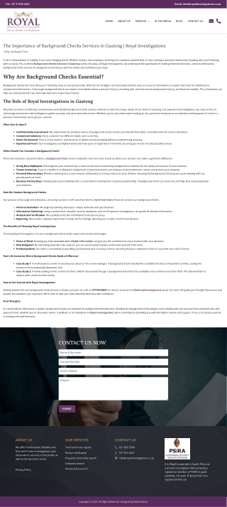 The Importance of Background Checks Services in Gauteng | Royal Investigations