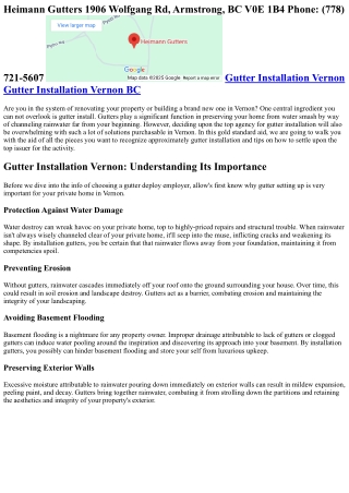 The Ultimate Guide to Gutter Installation in Vernon: How to Choose the Right Com