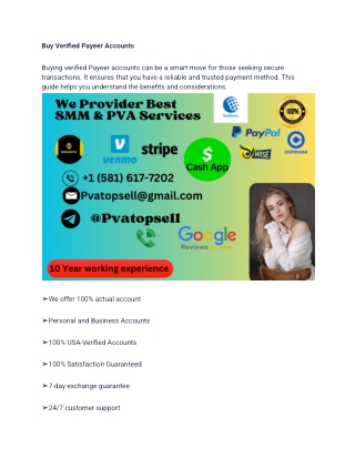 Top site to Buy Verified Payeer Accounts 2025