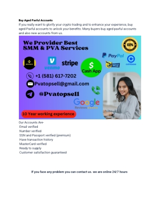 Best site to Buy Aged Paxful Accounts