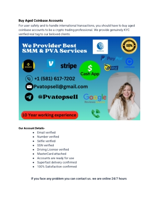 Best site to Buy Aged Coinbase Accounts in Pvatopsell