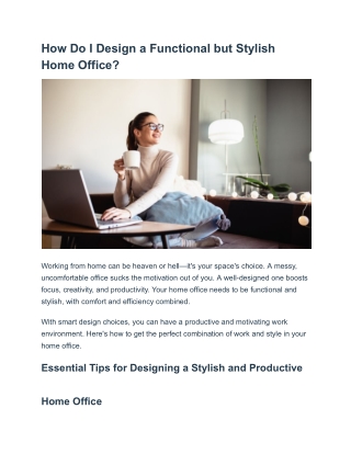 How Do I Design a Functional but Stylish Home Office_ - 123