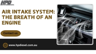 Air Intake System The Breath of an Engine