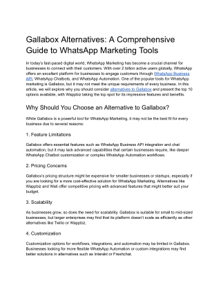 Gallabox Alternatives_ A Comprehensive Guide to WhatsApp Marketing Tools
