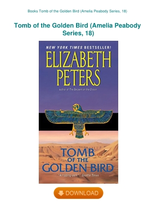 Books Tomb of the Golden Bird (Amelia Peabody Series  18)