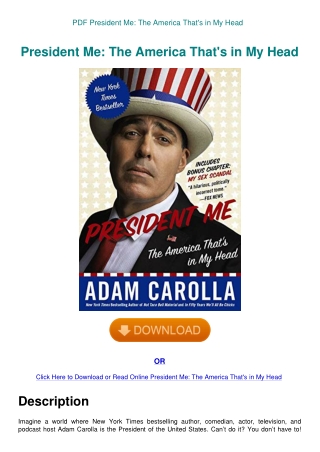 PDF President Me The America That's in My Head