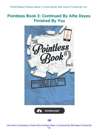 READ Books Pointless Book 2 Continued By Alfie Deyes Finished By You