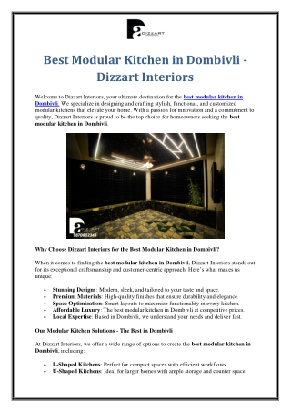 Best Modular Kitchen in Dombivli