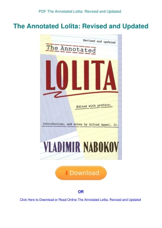 PDF The Annotated Lolita Revised and Updated