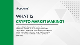 What Is Crypto Market Making Service?