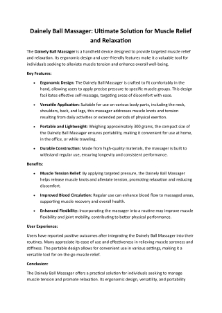 Dainely Ball Massager