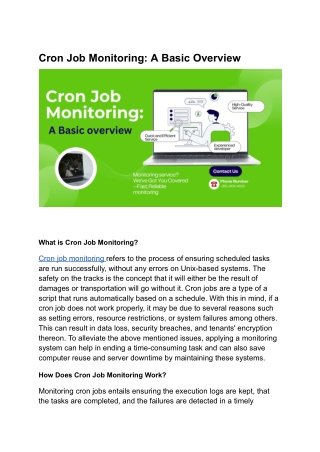 Cron Job Monitoring_ A Basic Overview