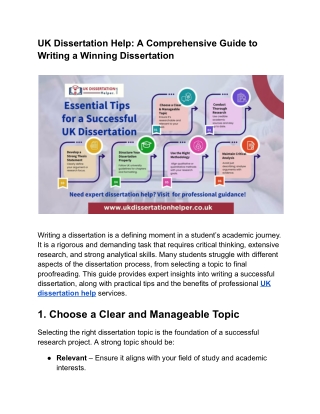 UK Dissertation Help_ A Comprehensive Guide to Writing a Winning Dissertation