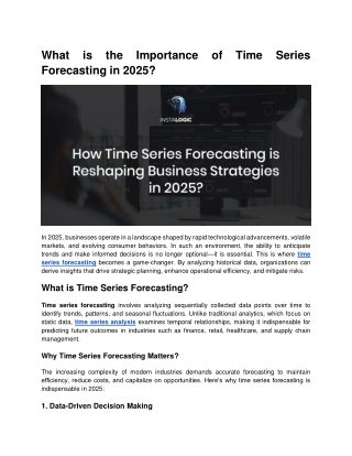 What is the Importance of Time Series Forecasting in 2025.docx