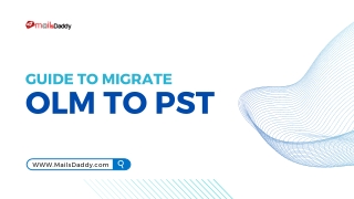 Convert OLM To PST With MailsDaddy Tool