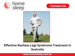 Effective Restless Legs Syndrome Treatment in Australia